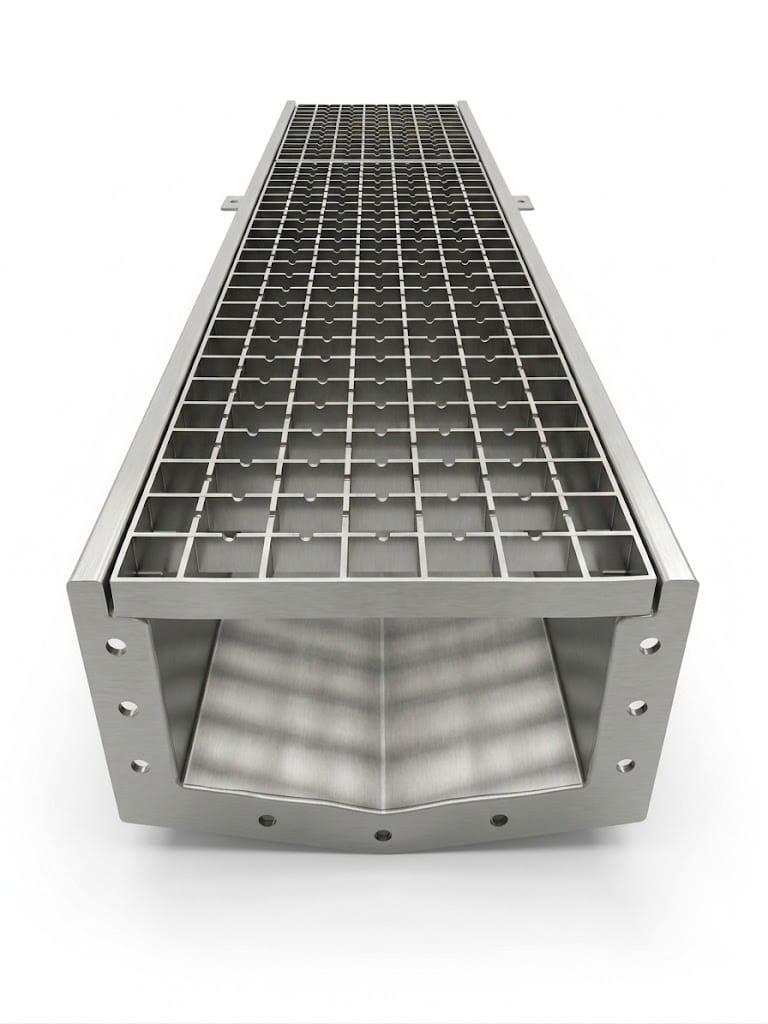 Heavy-duty anti-skid SS 304 stainless steel grating for industrial drainage